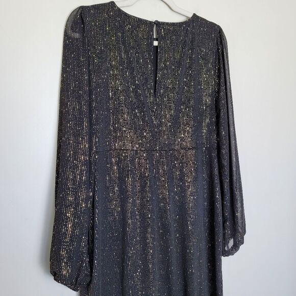 NEW TORRID Sparkly Party Dress Plus Size Formal Event Glam Black Glitter Sleek - Picture 11 of 15